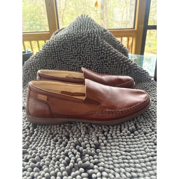 Pikolinos Brown Leather Slip-On Loafers Comfort Moccasins Size ~10/11 main image 5